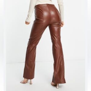 Tinseltown Chocolate Faux Leather Pants